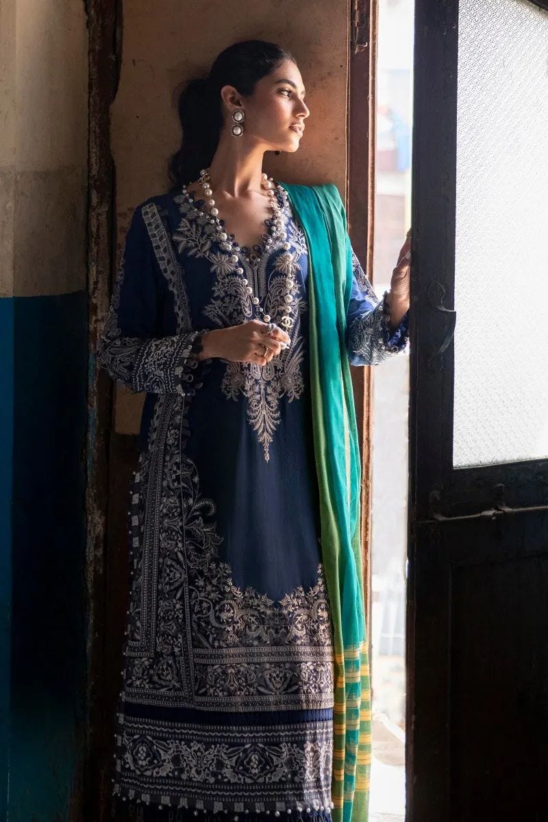 SANA SAFINAZ | EMBRIODERED LAWN SHIRT + PANT + DUPATTA