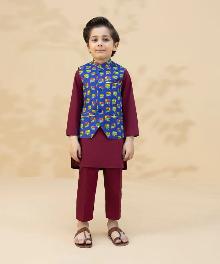 SAPPHIRE |RICKSHAW WAISTCOAT | LITTLE BOYS | KIDS |2-3Y