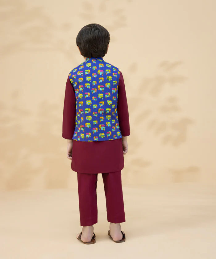 SAPPHIRE |RICKSHAW WAISTCOAT | LITTLE BOYS | KIDS |2-3Y