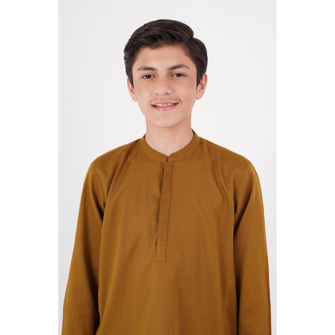 SHAHNAMEH | BROWN | KURTA PAJAMA | LITTLE BOYS | 10Y |4Y