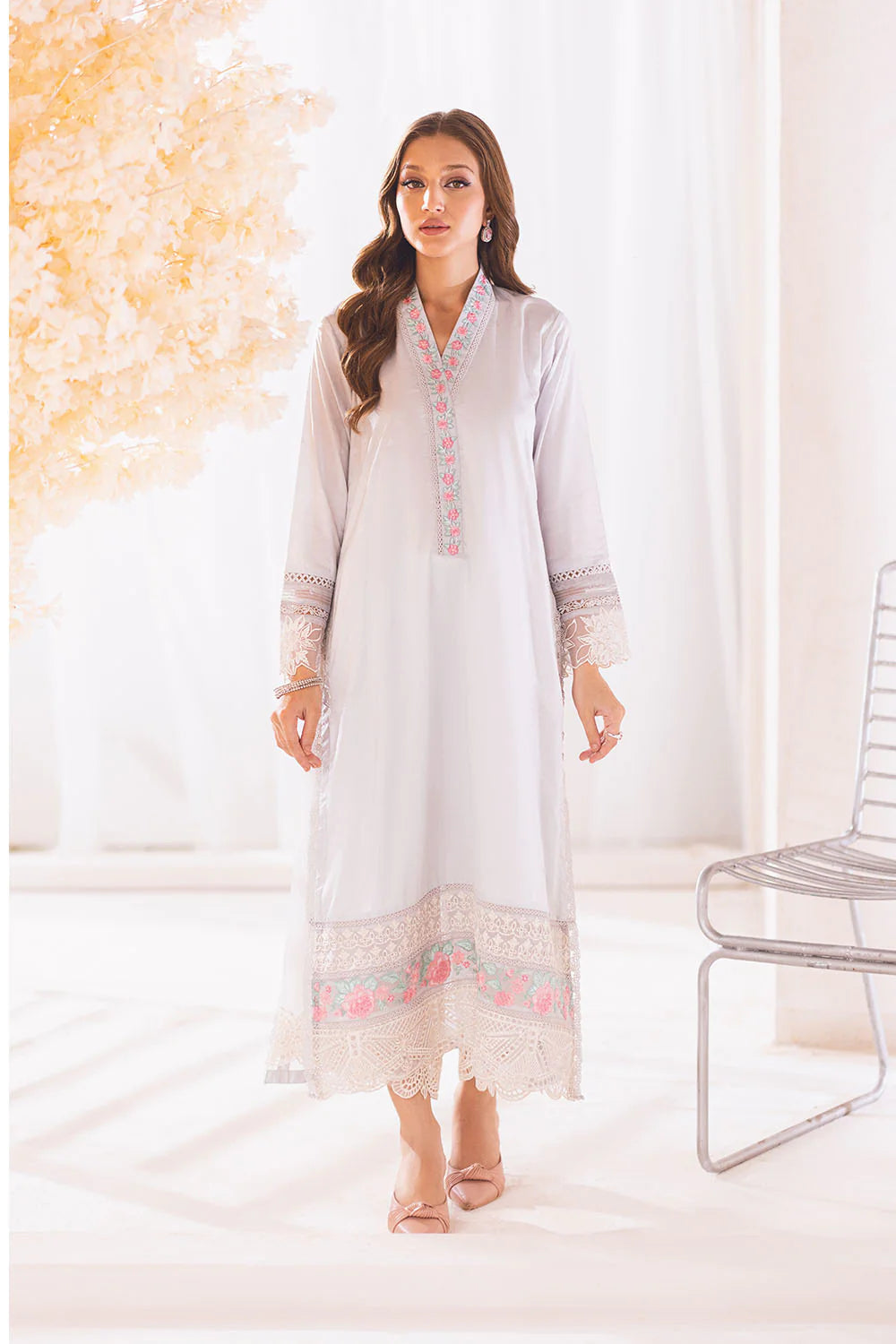 AZURE | RAW SILK SHIRT + PANTS