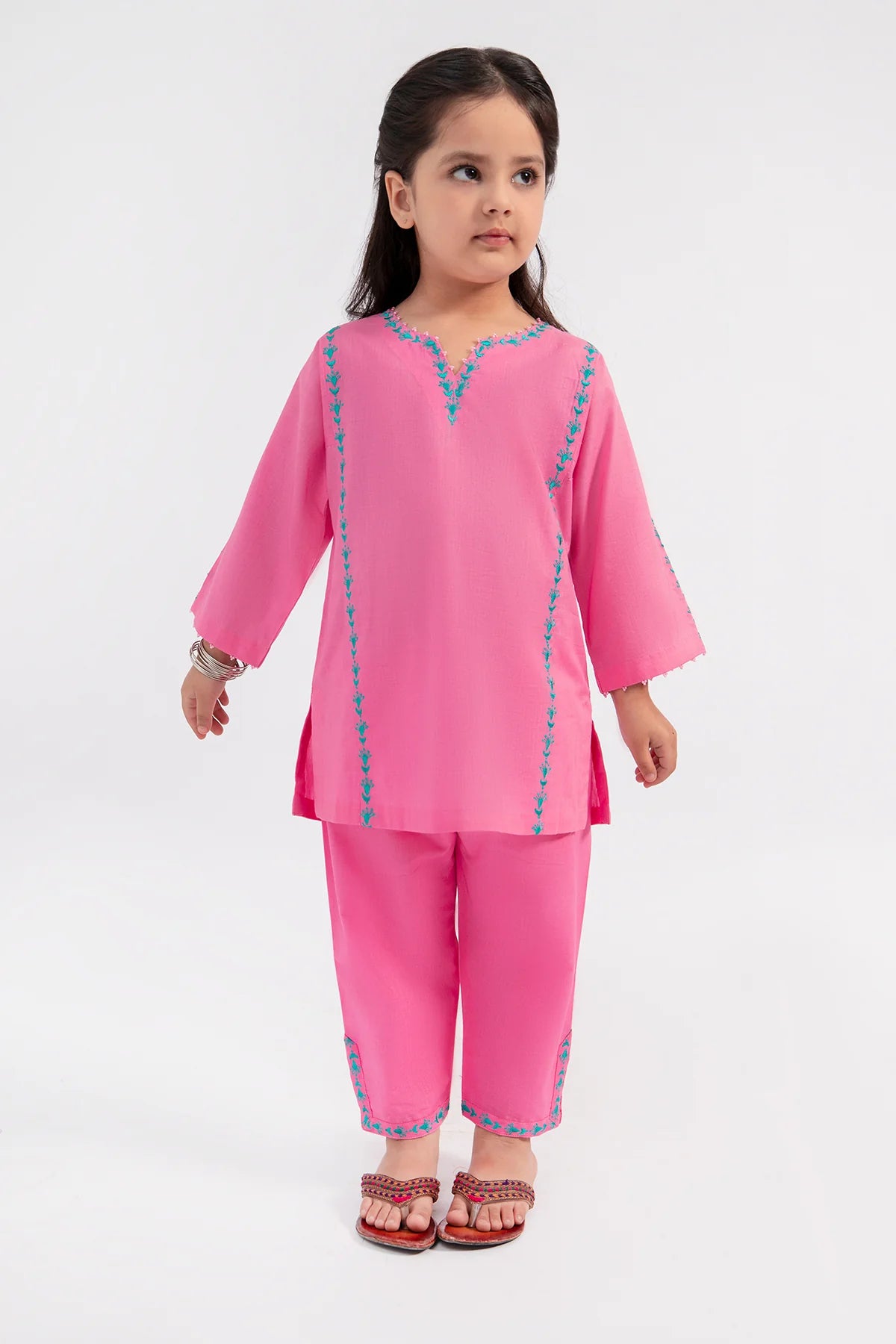 KAYSERIA | PINK KURTA SHALWAR | LITTLE GIRLS | KIDS |0-3M