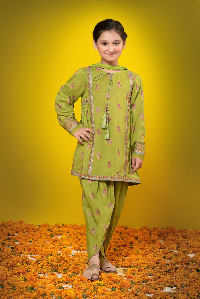 MARIA B | LIME GREEN | LITTLE GIRLS |6-8 Y