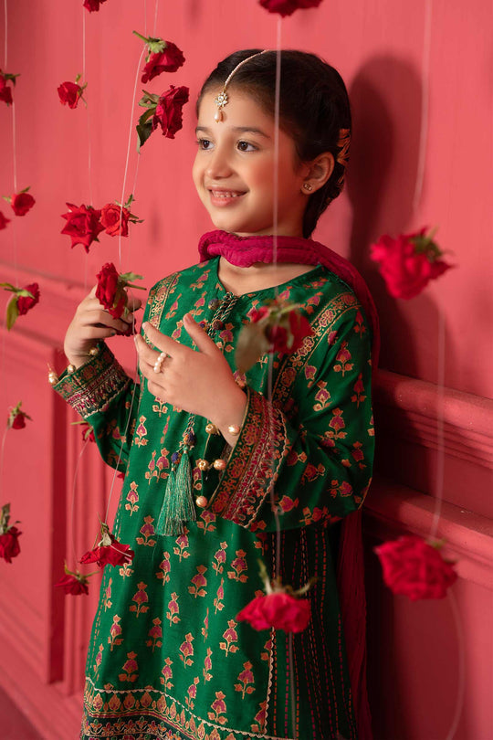 MARIA B | GREEN | LITTLE GIRLS |6-8 Y