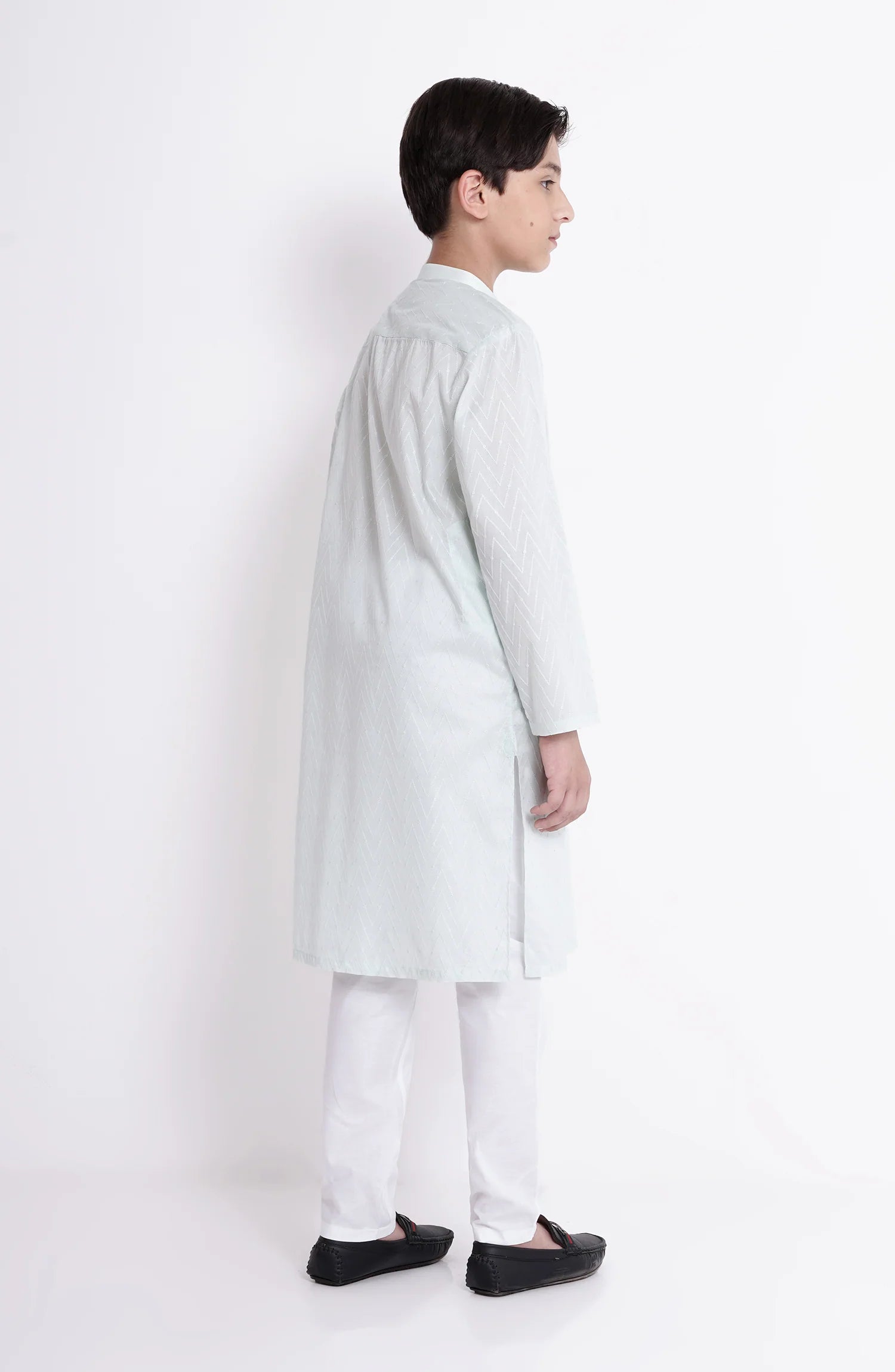 SHAHNAMEH | LIGHGT GREEN KURTA PAJAMA | LITTLE BOYS | KIDS |8Y