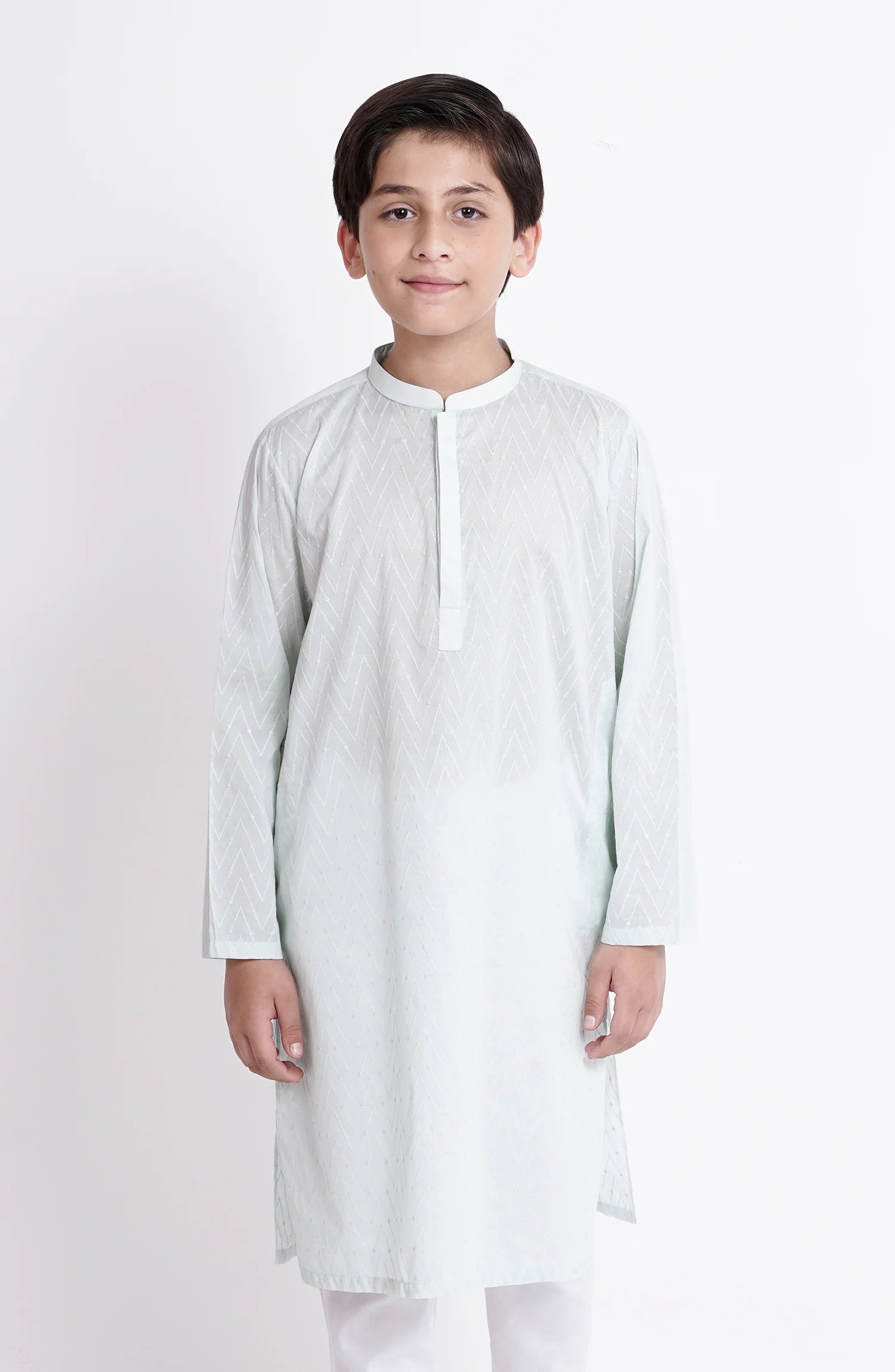 SHAHNAMEH | LIGHGT GREEN KURTA PAJAMA | LITTLE BOYS | KIDS |8Y