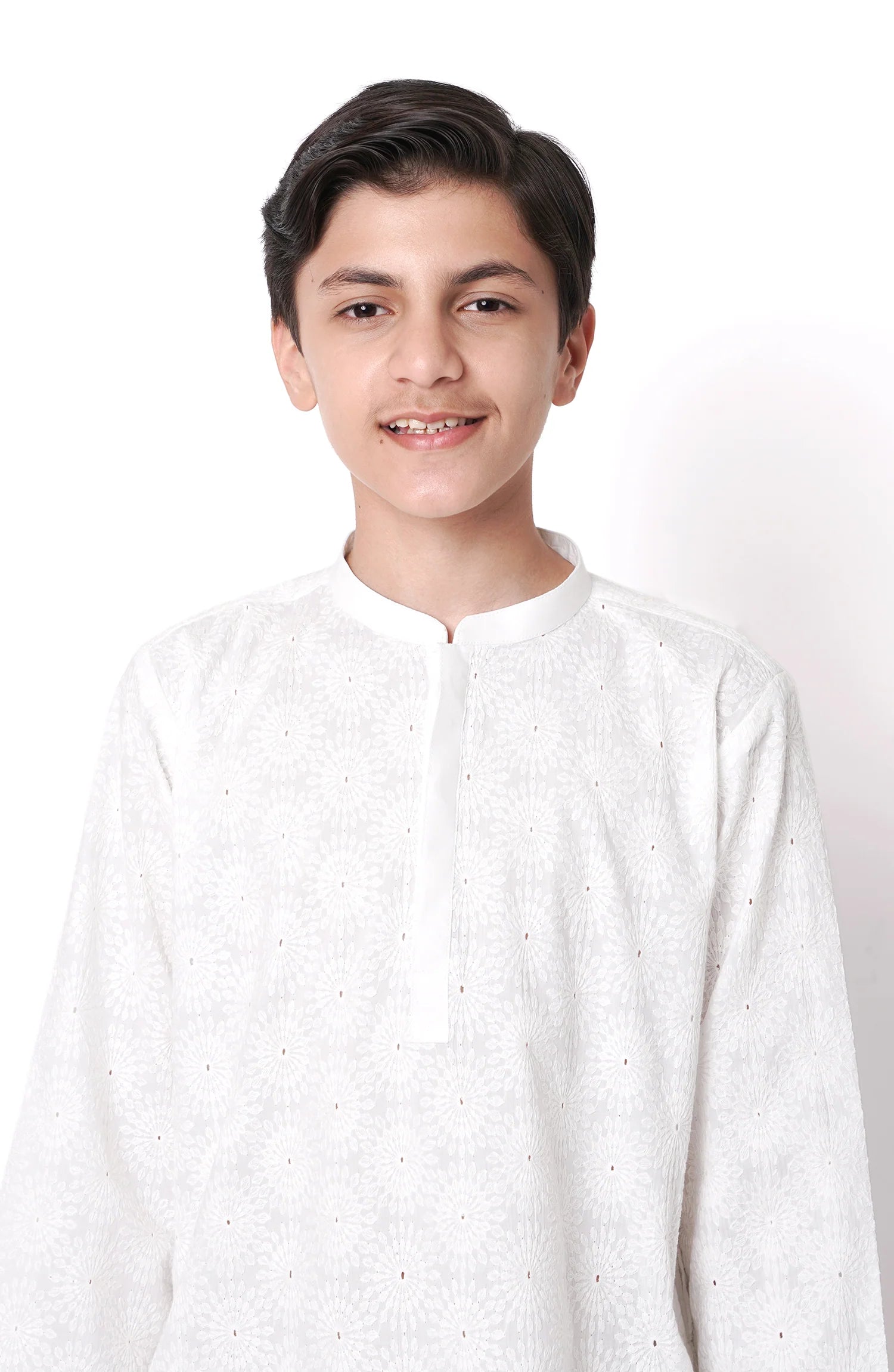 SHAHNAMEH | WHITE KURTA PAJAMA | LITTLE BOYS | KIDS |10Y