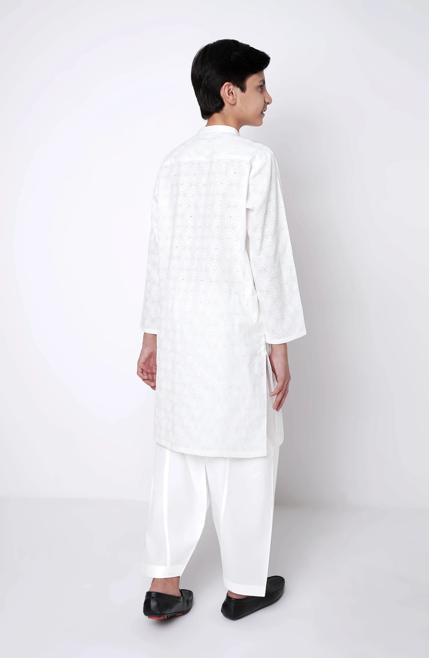 SHAHNAMEH | WHITE KURTA PAJAMA | LITTLE BOYS | KIDS |10Y