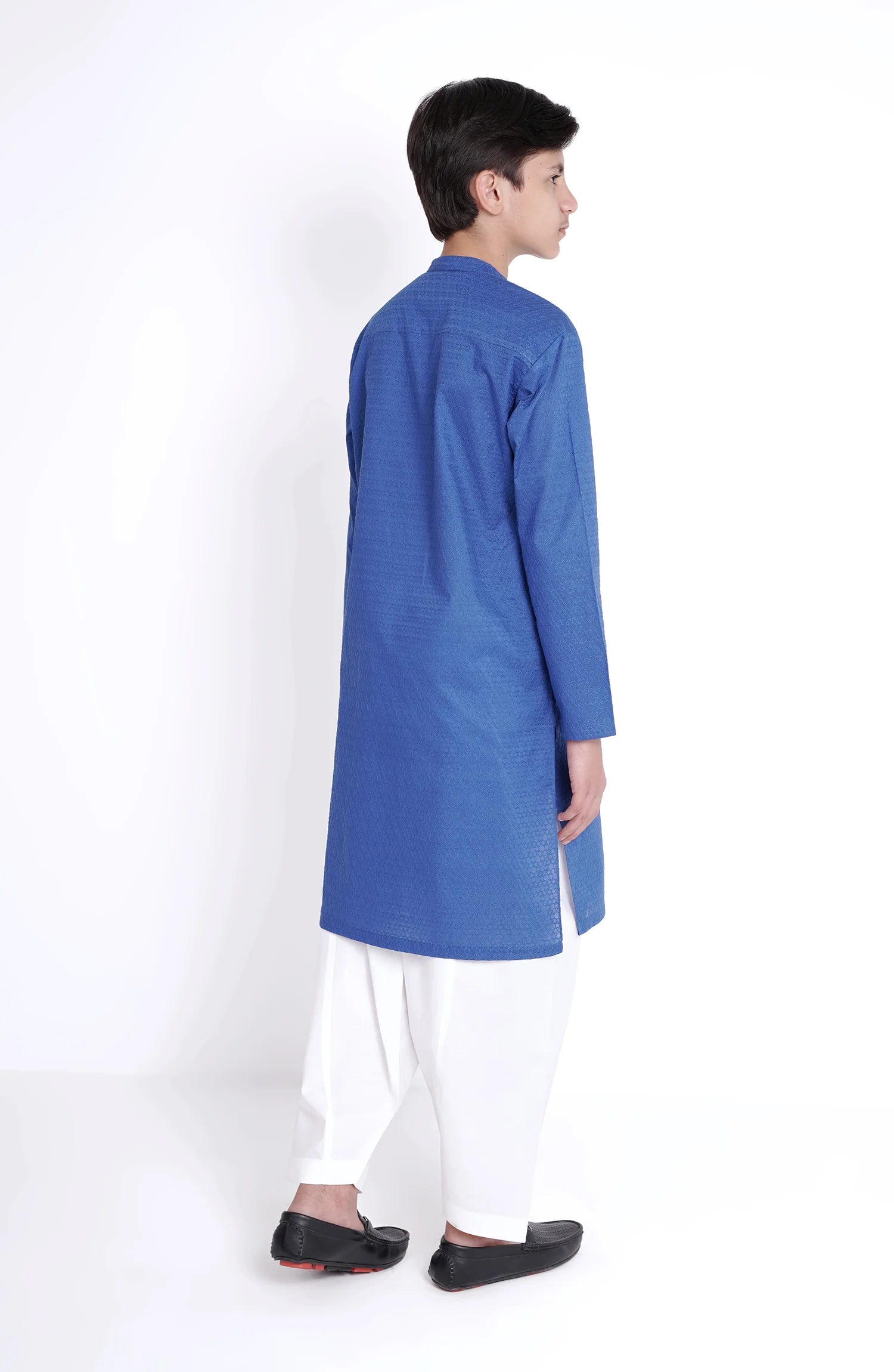 SHAHNAMEH | BLUE KURTA SHALWAR | LITTLE BOYS | KIDS |8Y