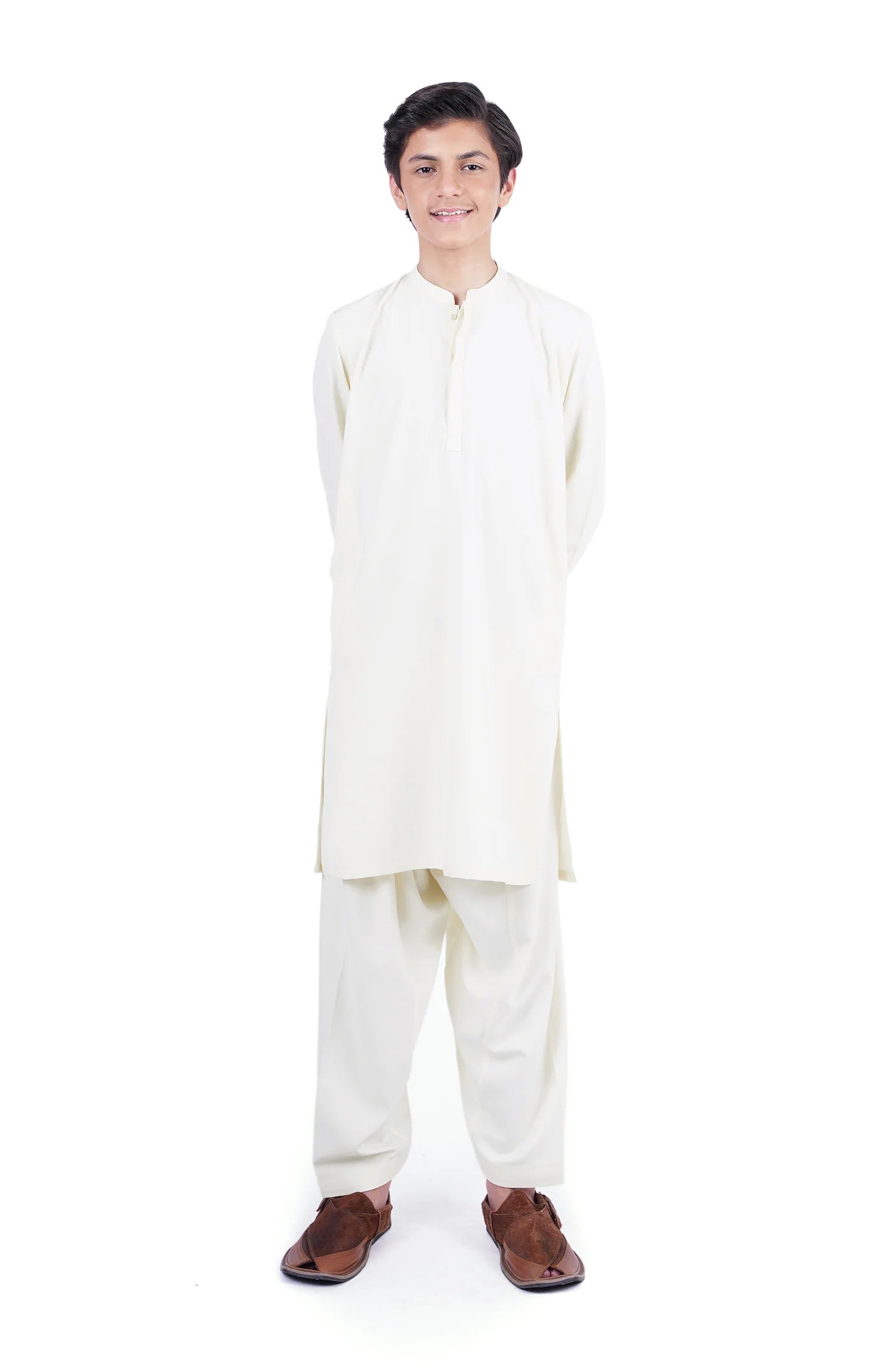 SHAHNAMEH | WHITE | KURTA PAJAMA | LITTLE BOYS |12 Y