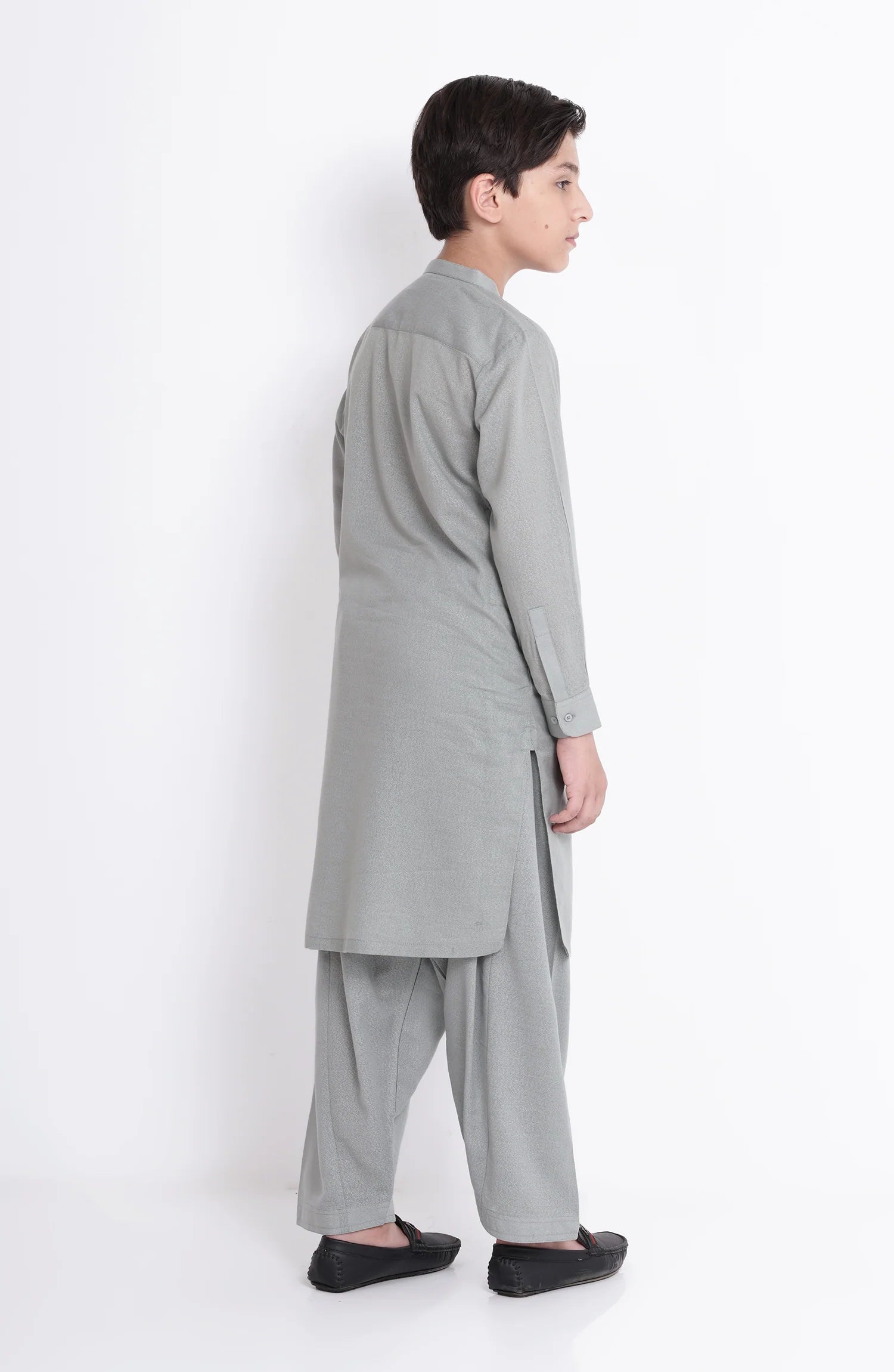 SHAHNAMEH | GREY | KURTA SHALWAR | LITTLE BOYS | 3-4-5 Y