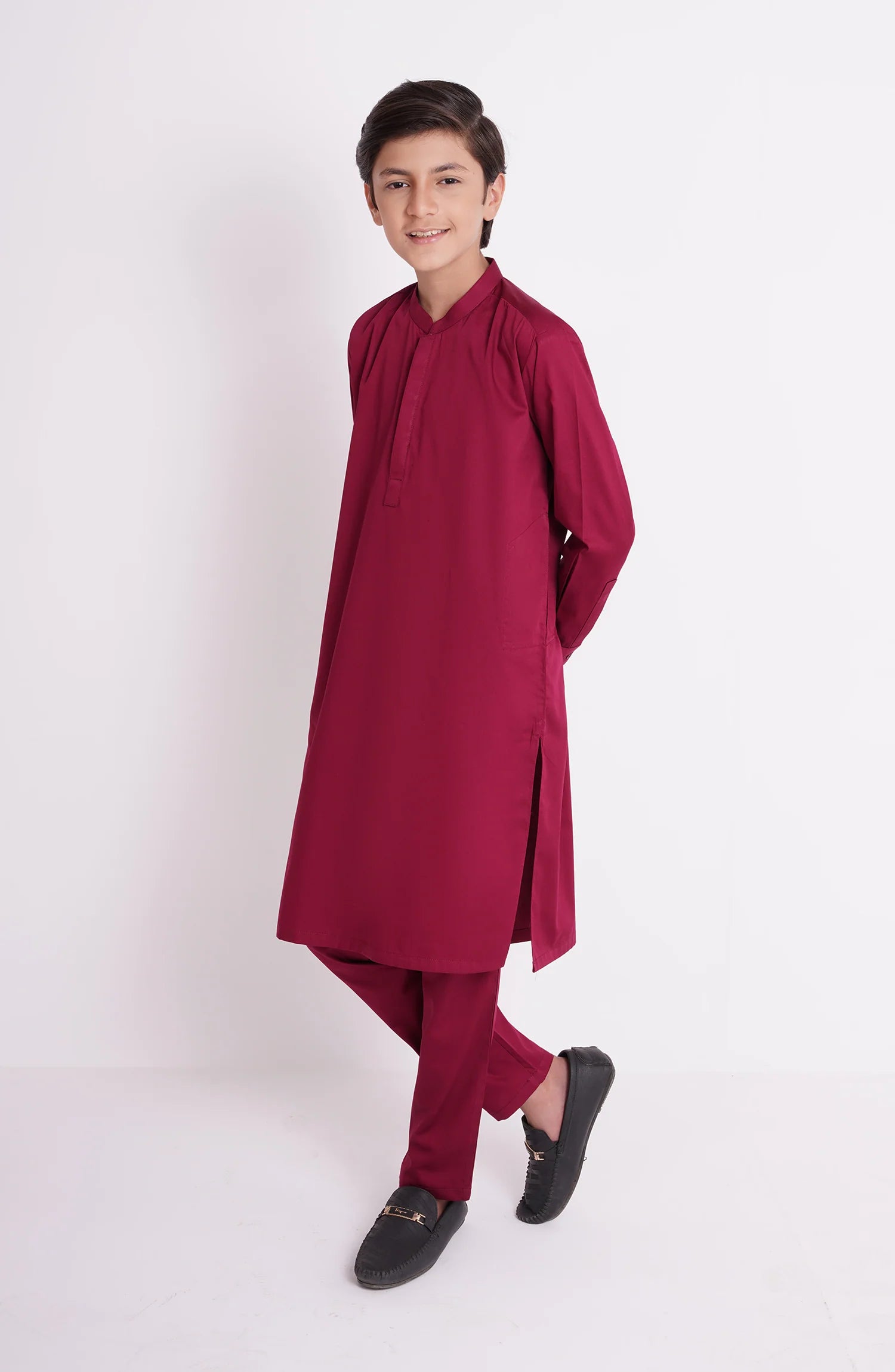 SHAHNAMEH | RED KURTA PAJAMA | LITTLE BOYS | KIDS |6Y