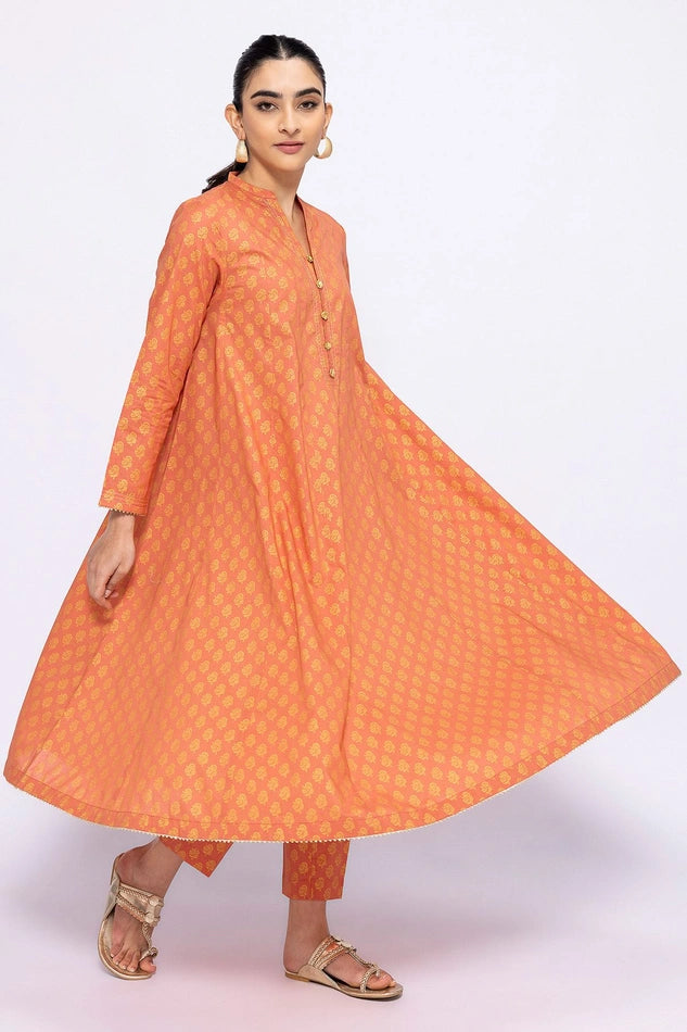 KHAADI | FOIL PRINTED LAWN SHIRT + PANT| MEDIUM