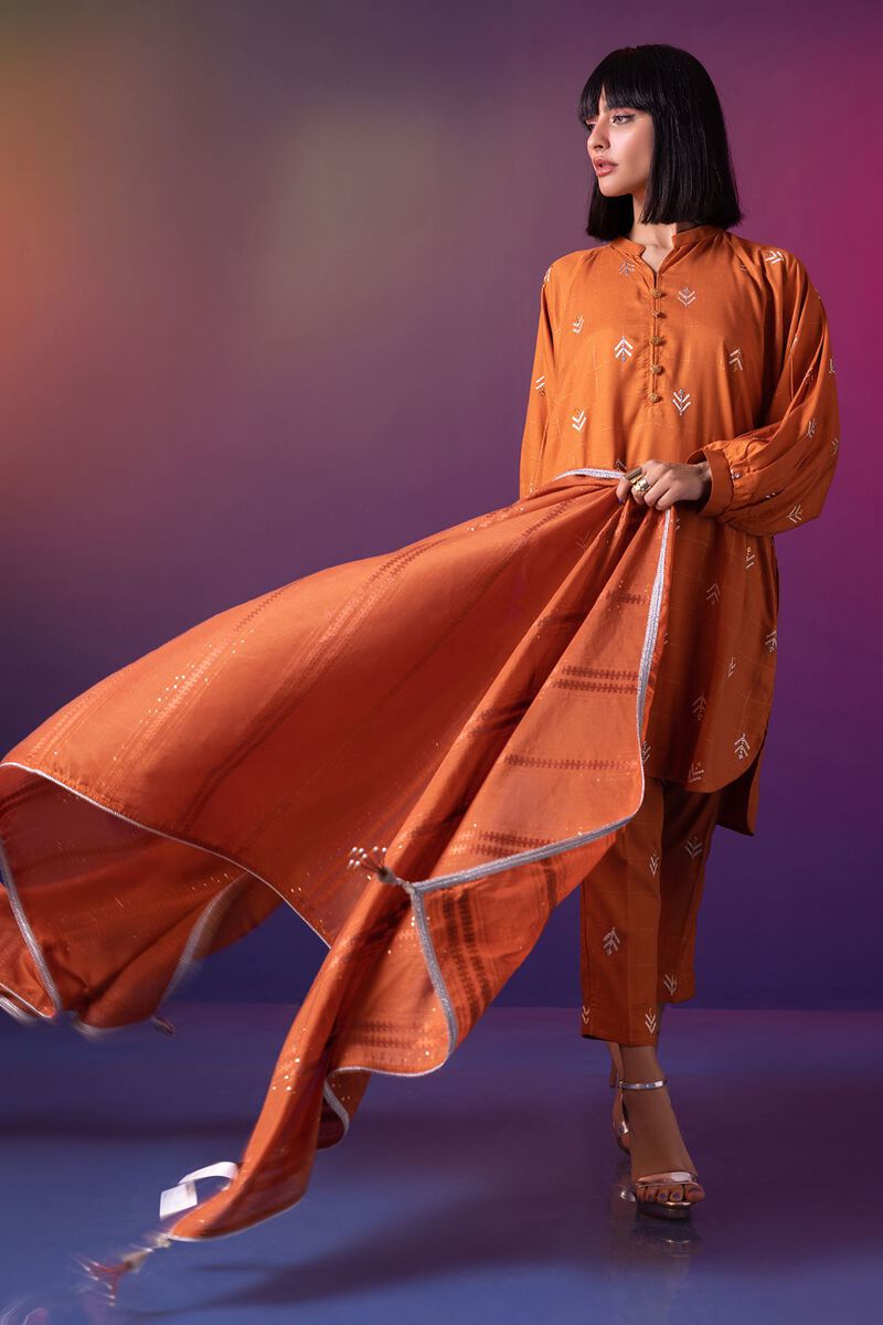KHAADI | FOIL PRINTED LAWN SHIRT + PANT| MEDIUM
