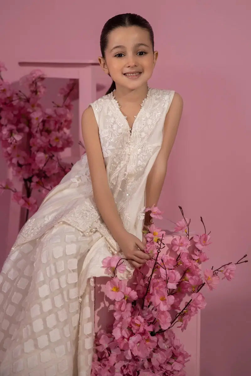 SANA SAFINAZ | IVORY | LITTLE GIRLS | 6-7 Y
