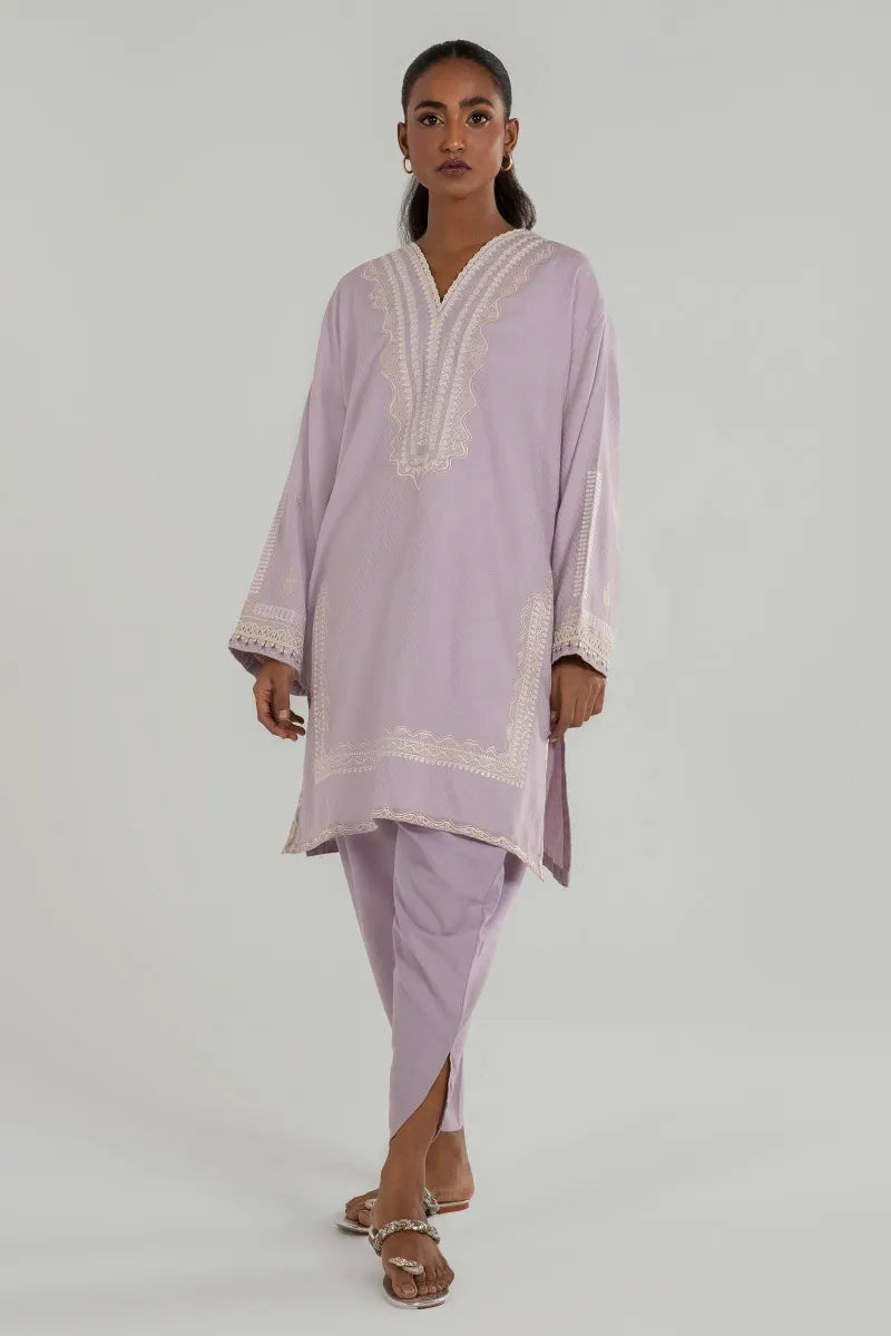 SANA SAFINAZ | LILAC KURTA + TULIP SHALWAR | MEDIUM
