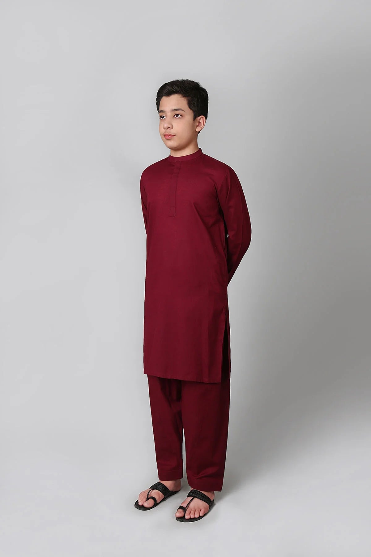 SHAHNAMEH | MAROON | KURTA PAJAMA | LITTLE BOYS | 5 Y