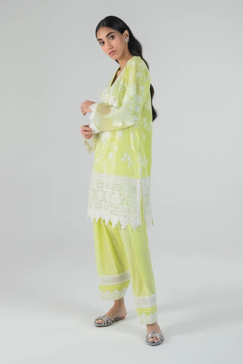 SANA SAFINAZ | LIME GREEN KURTA + SHALWAR
