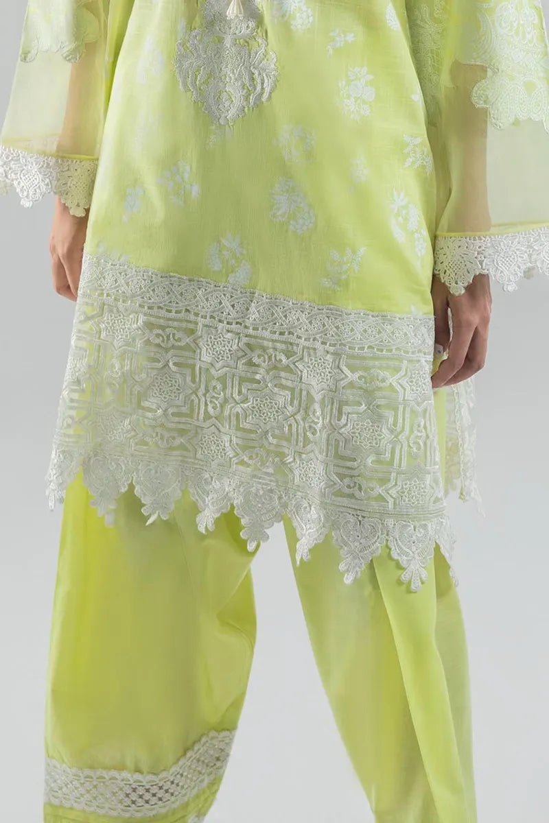 SANA SAFINAZ | LIME GREEN KURTA + SHALWAR