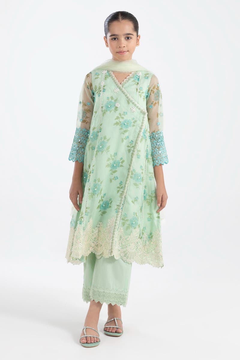 SANA SAFINAZ | GREEN | LITTLE GIRLS | 2-3Y