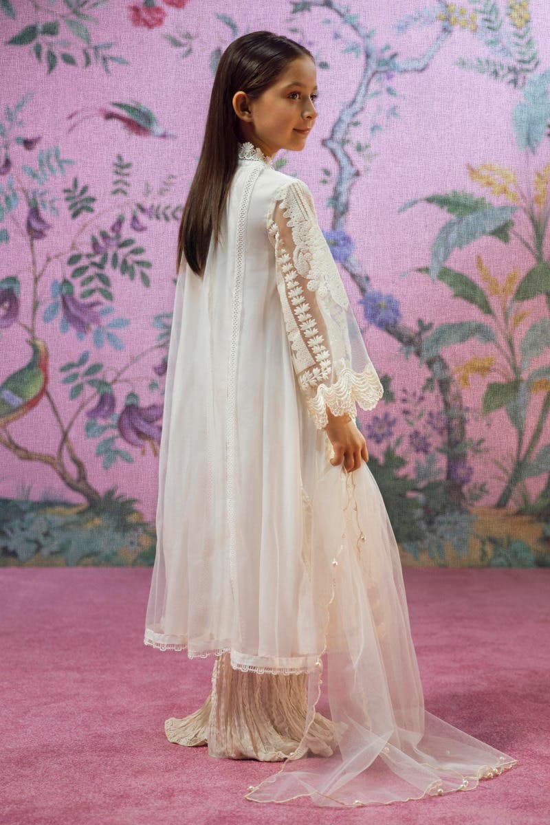 SANA SAFINAZ | WHITE | LITTLE GIRLS |3-4 Y