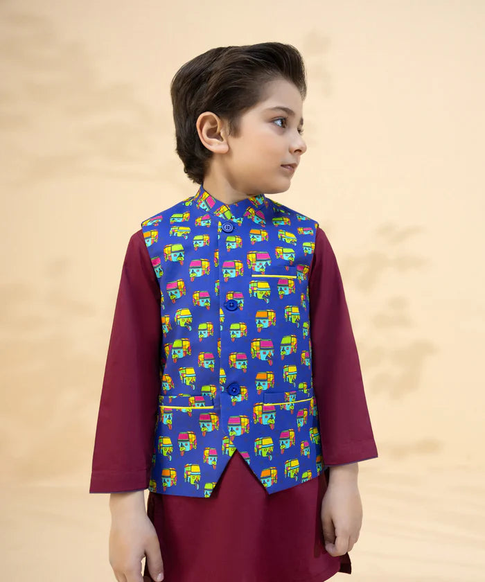 Rickshaw Print Waistcoat